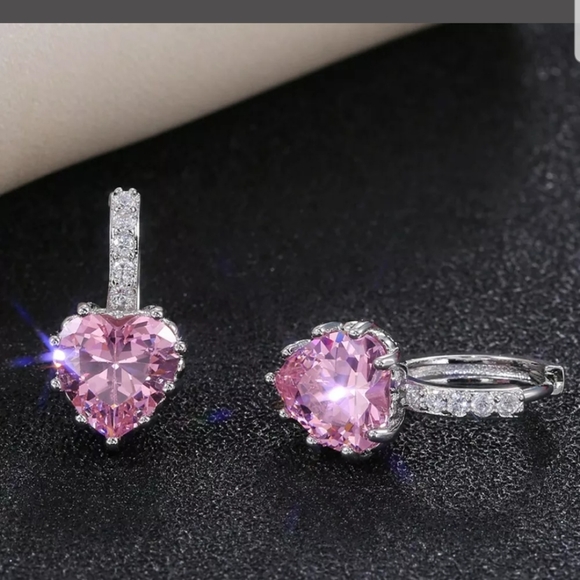 8 Colors CZ crystal trendy earrings Silver new - Picture 5 of 8